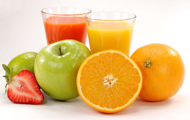 frutas e suco