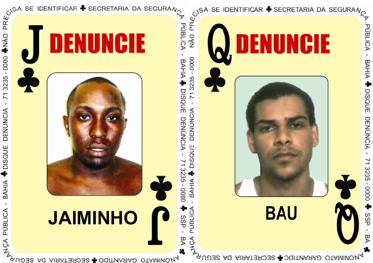 carta do baralho do crime